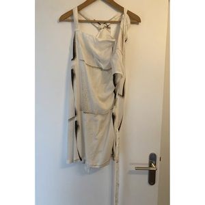 Ann Demeulemeester Slash print one shoulder top